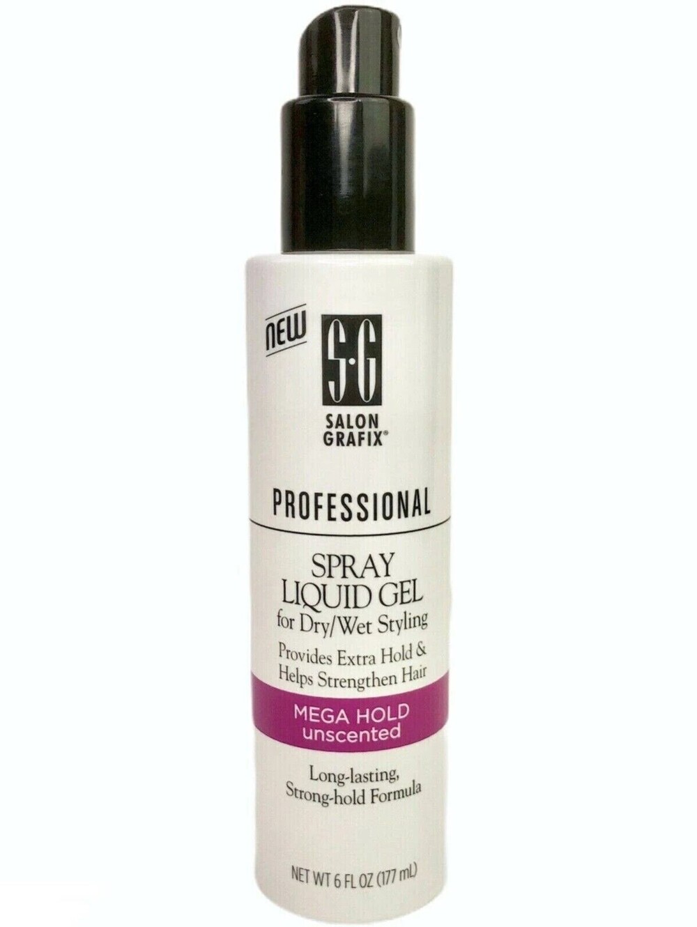 Salon Grafix Professional Spray Liquid Gel, Mega Hold, Unscented, 6 oz.